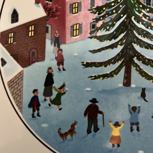 Signed Laplau Villeroy & Boch Trivet West German Tile Christmas Village - Picture 5 of 11